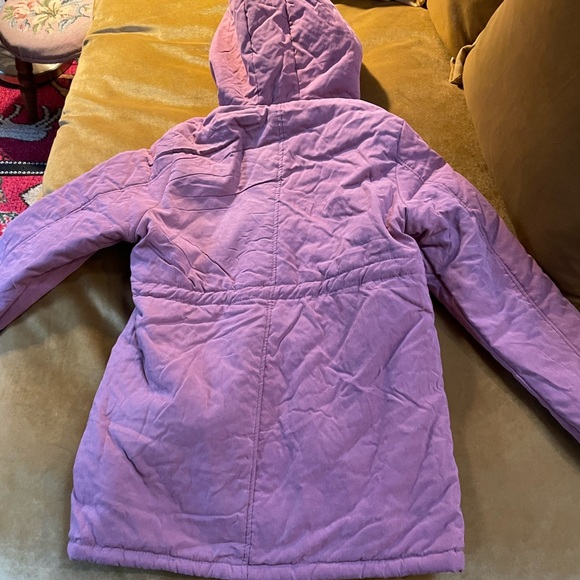 Brand new dusty rose, fleece parka with hood, L - Picture 6 of 8
